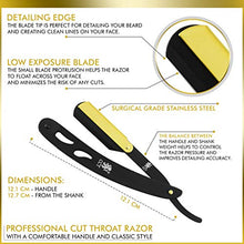 Load image into Gallery viewer, Matte Black and Gold Stainless Steel Cutthroat Straight Razor