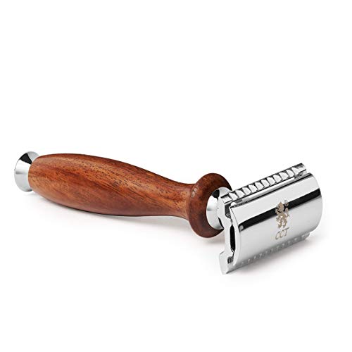 Double Edge Safety Razor in Missanda Wood and Stainless Steel