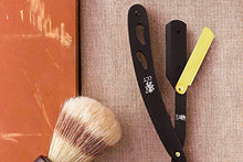 Load image into Gallery viewer, Matte Black and Gold Stainless Steel Cutthroat Straight Razor
